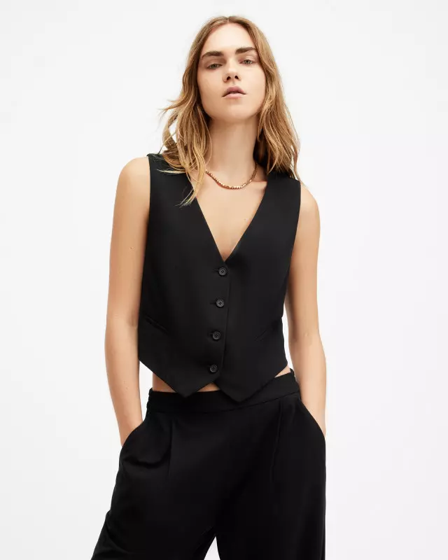 AllSaints Aleida Lightweight Tri Waistcoat