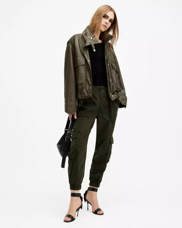 Allsaints Frieda Lightweight Denim Cargo Trousers