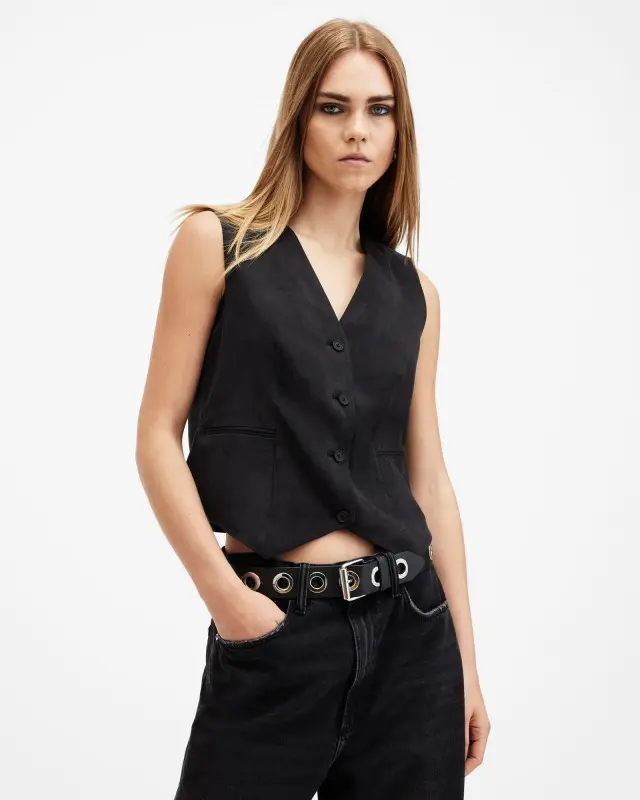 Allsaints Averie Ten Relaxed Fit Waistcoat