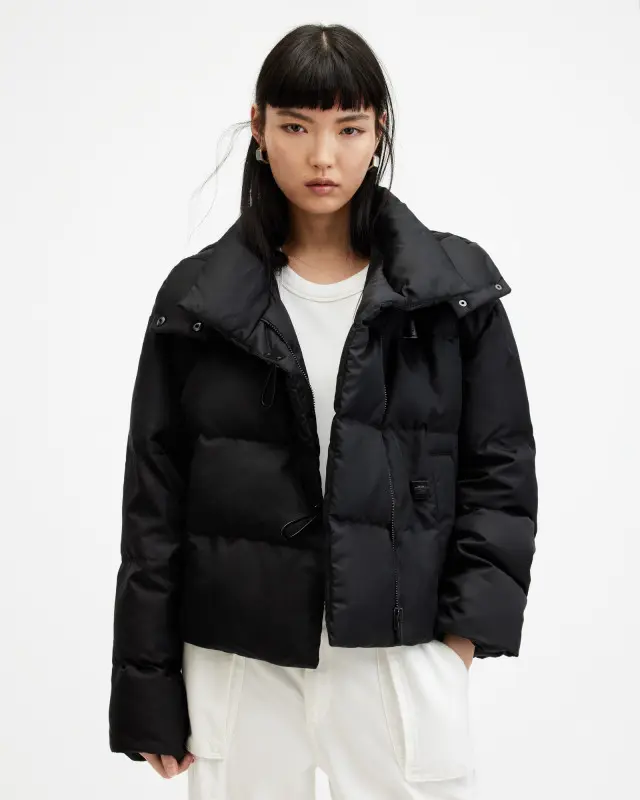 AllSaints Allais High Collar Quilted Puffer Jacket