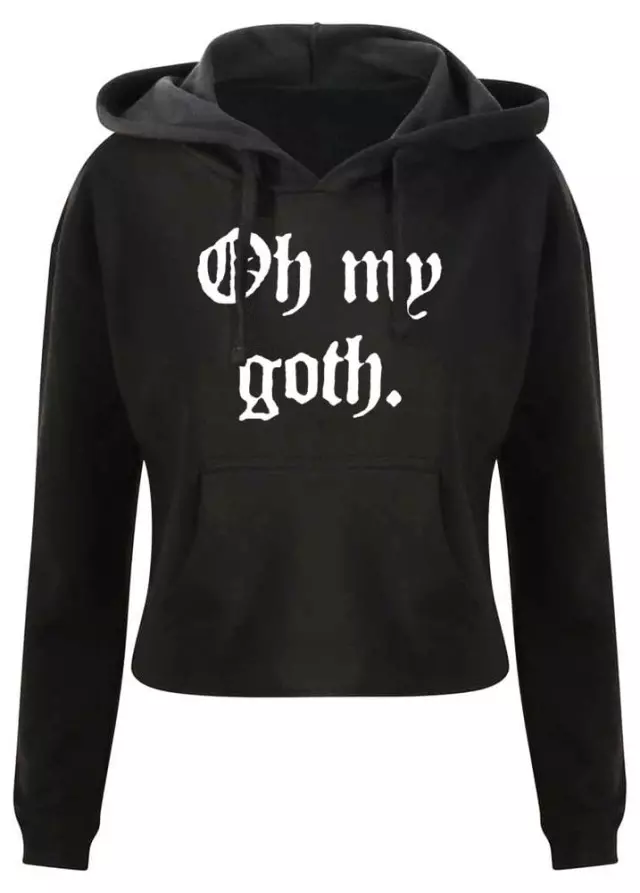Attitude Clothing Oh My Goth Cropped Hoodie 