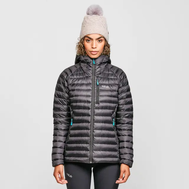 Women's Microlight Alpine Down Long Jacket, Black