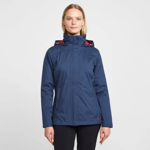 Women's Glide Marl Waterproof Jacket, Navy