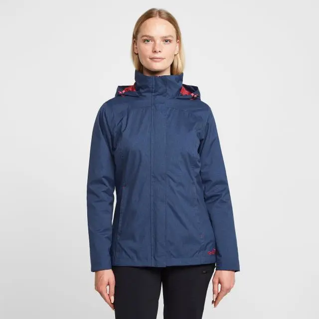 Women's Glide Marl Waterproof Jacket, Navy