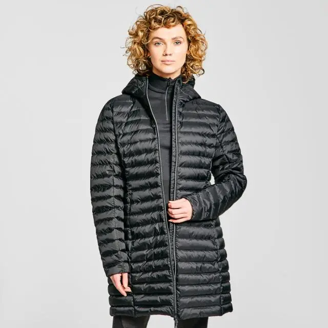 Women's Long Down Jacket, Black