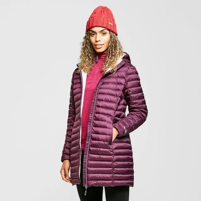 Women's Long Down Jacket, Purple