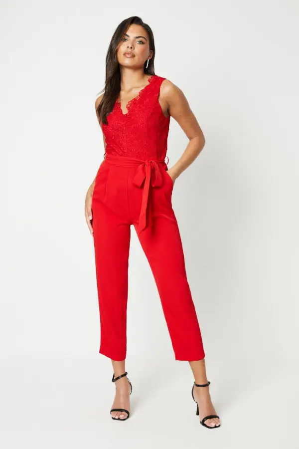 Lace Top Jumpsuit 