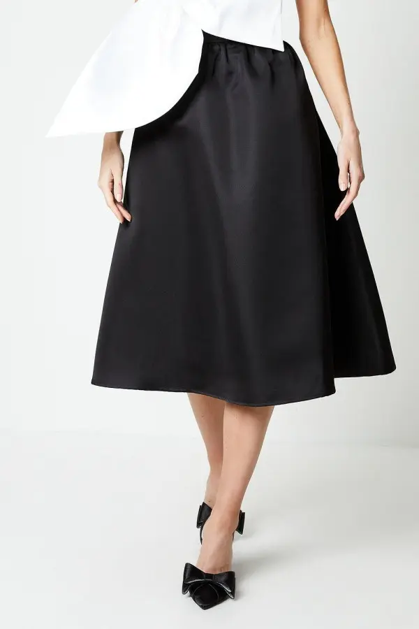 Satin Full Midi Skirt 