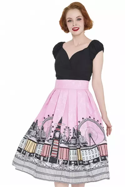 Lindy Bop Marnie London Eye Skirt