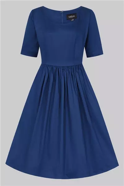 Collectif Womenswear Amber-Lea Plain Swing Dress 