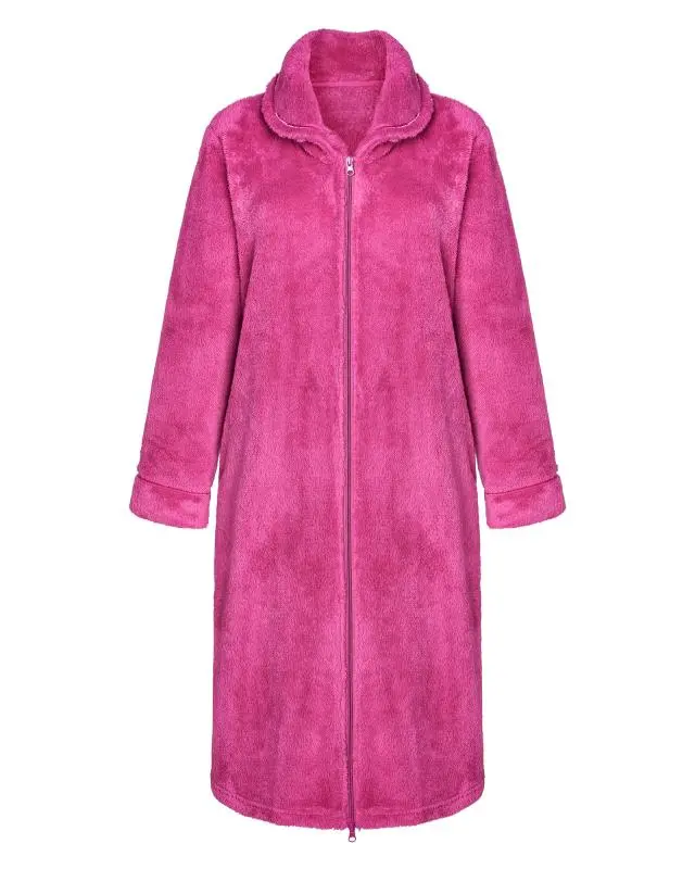 Cotton Traders Women's Fluffy Dressing Gown in Pink