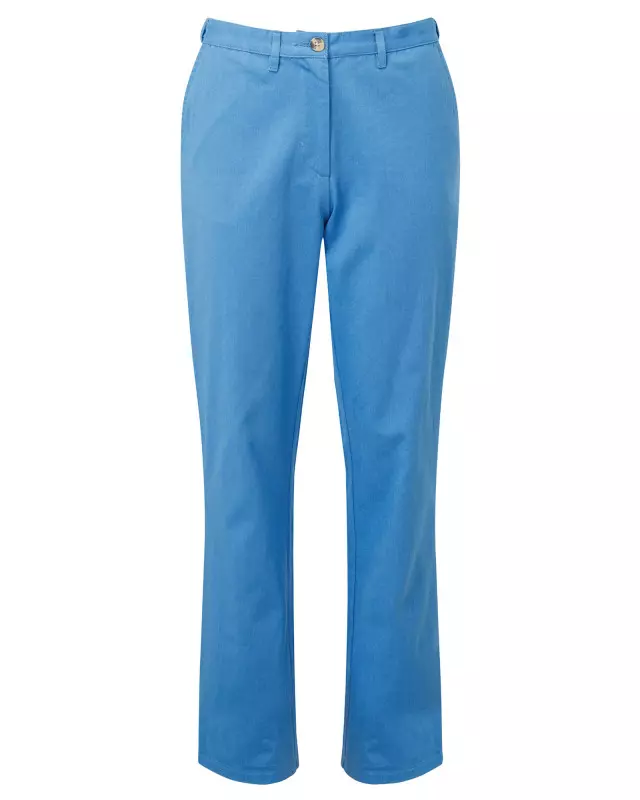 Cotton Traders Women's Wrinkle Free Adjustable Waist Trousers in Blue