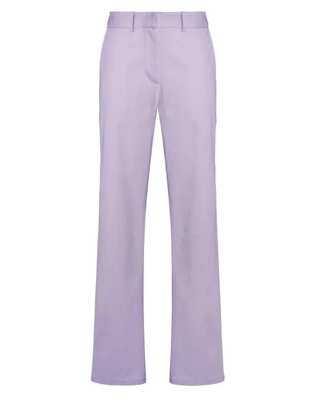 Cotton Traders Women's Lola Adjustable Waist Straight-Leg Trousers in Purple