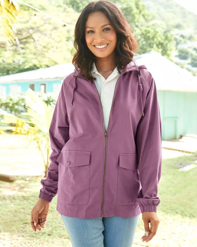 Cotton Traders Cotton Jacket in Purple