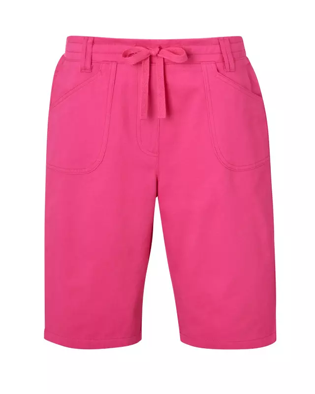 Cotton Traders Women's Wrinkle Free Pull-On Shorts in Pink