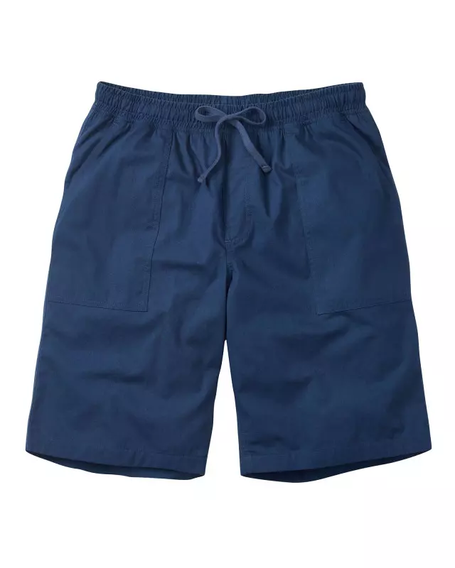 Cotton Traders Cotton Pull-On Shorts in Blue