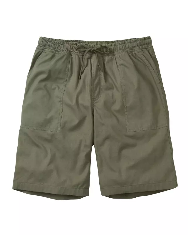 Cotton Traders Cotton Pull-On Shorts in Green