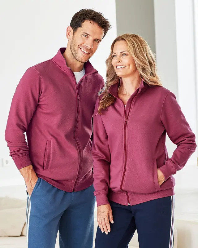 Cotton Traders Zip-Through Sweatshirt in Pink