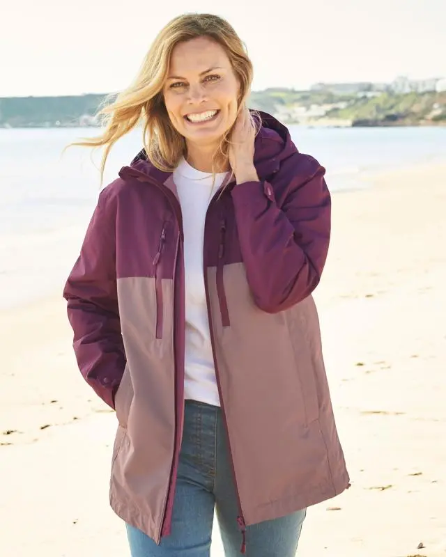 Cotton Traders Highland Waterproof Jacket in Purple, 100% Polyester