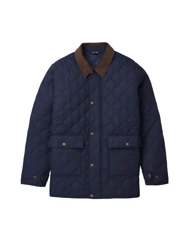Cotton Traders Quilted Jacket in Navy, 100% Polyester