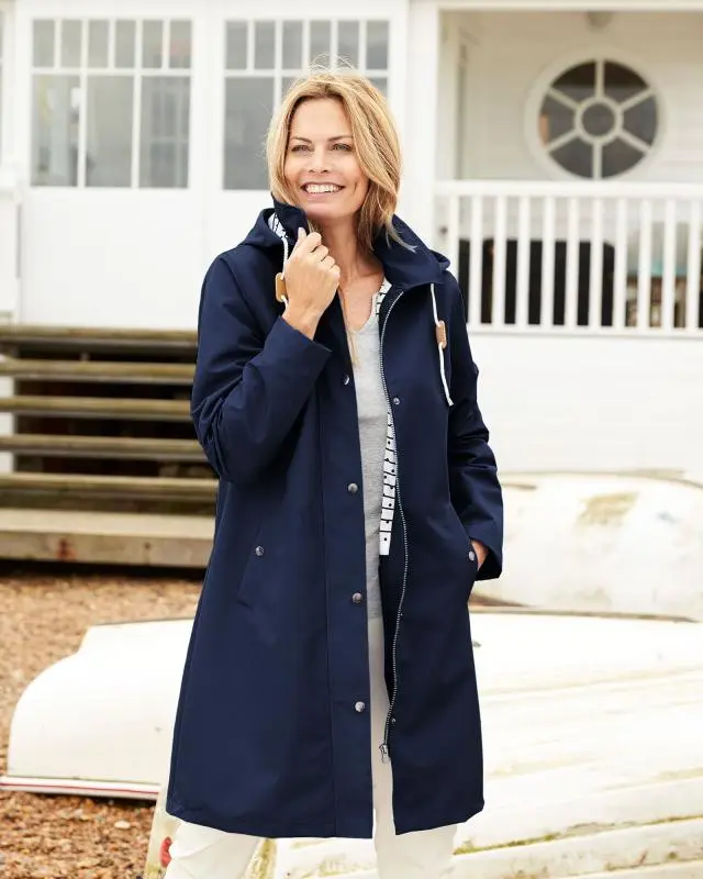 Cotton Traders Women's All Weather Jacket in Navy, 100% Polyester
