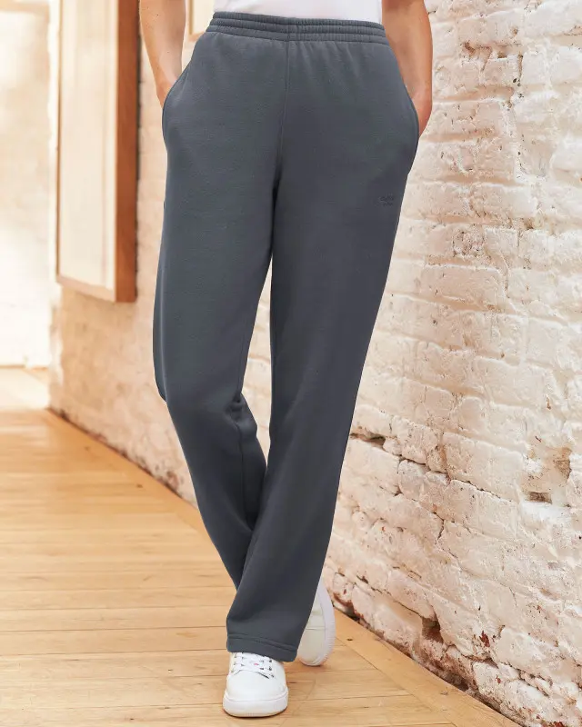 Cotton Traders Straight Hem Jog Pants in Grey