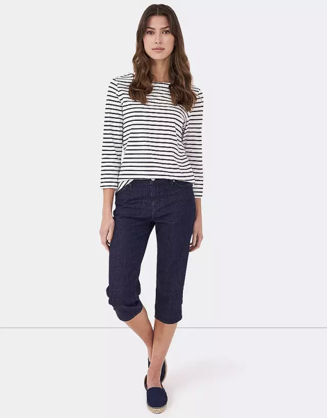 Crew Clothing Denim Blue Cropped Trousers
