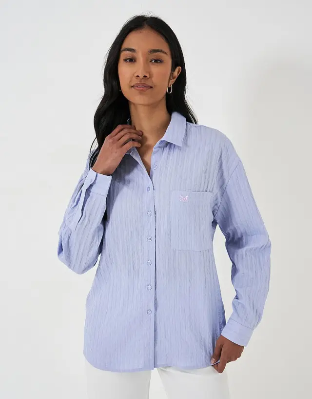 Crew Clothing Long Sleeve Stripe Textured Shirt