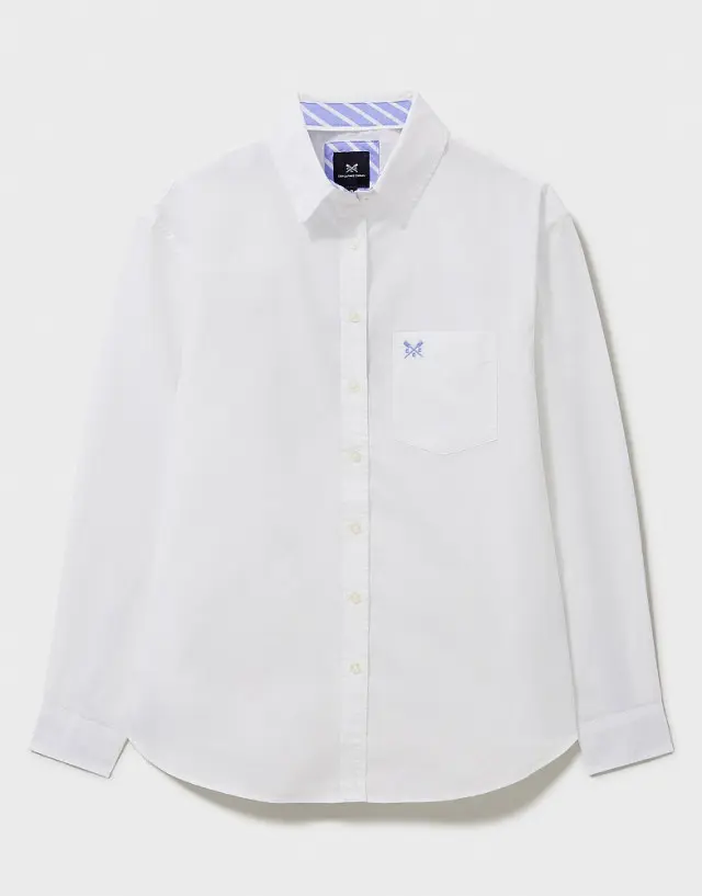 Crew Clothing Cotton Poplin Shirt in White