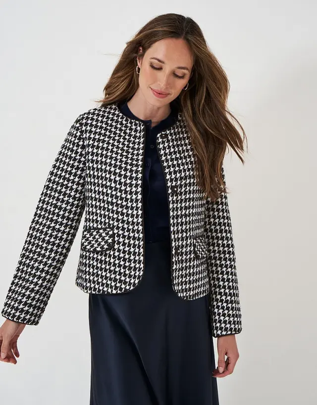 Crew Clothing Textured Collarless Jacket