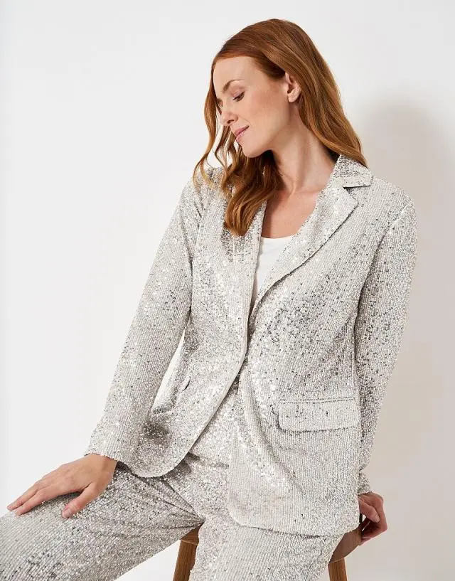 Crew Clothing Eve Sequin Blazer