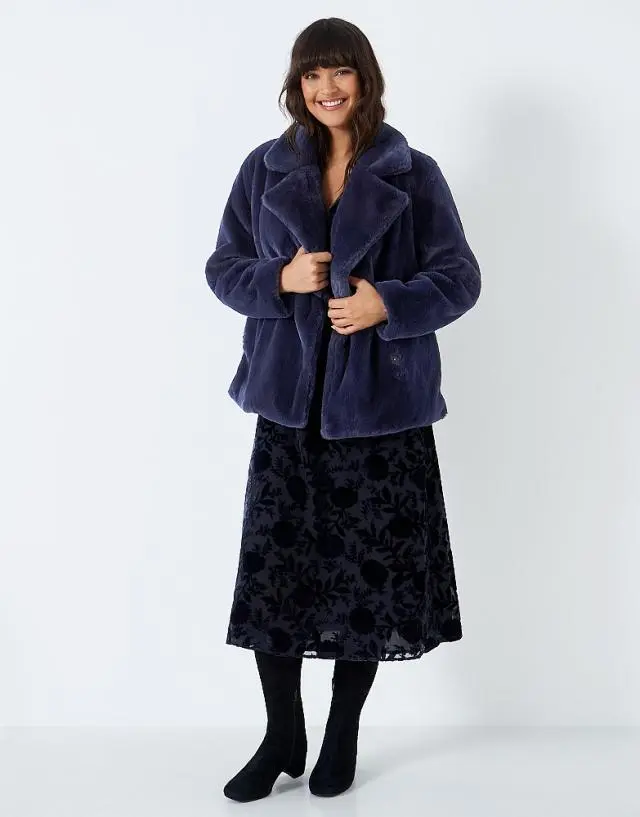 Crew Clothing Faux Fur Coat