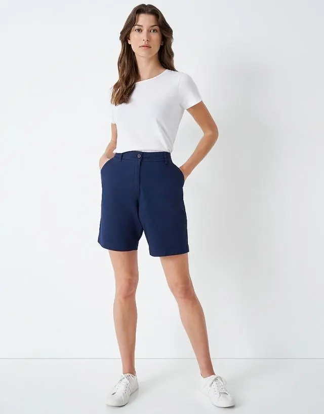 Crew Clothing Navy Chino Shorts