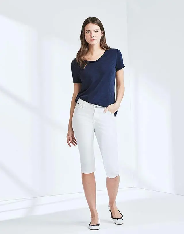 Crew Clothing Murray Crop In Optic White