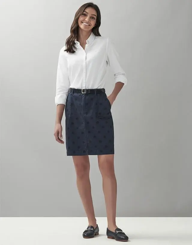 Crew Clothing Chino Spot Skirt