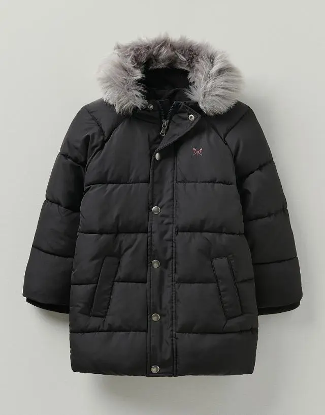 Crew Clothing Padded Jacket With Trim Hood