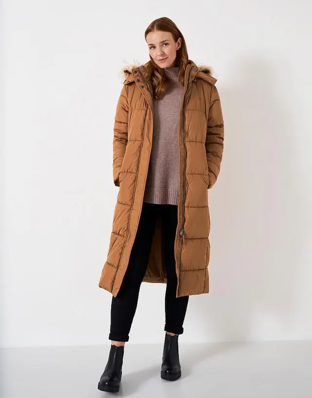 Crew Clothing Midweight Padded Longline Coat