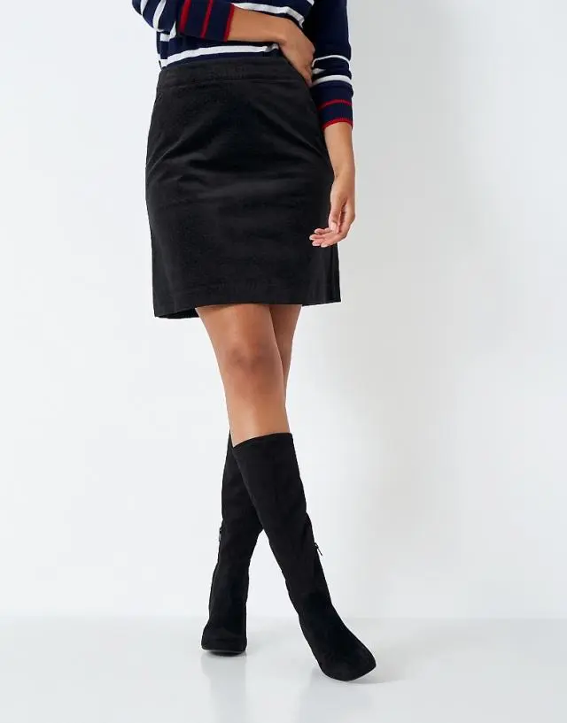 Crew Clothing Kayla Velvet Spot Skirt