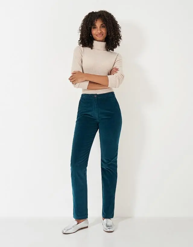 Crew Clothing Cord Trouser in Teal