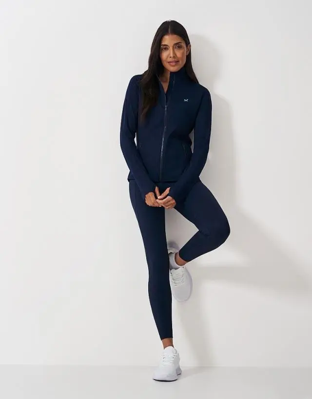 Crew Clothing 7/8 Activewear Leggings in Navy