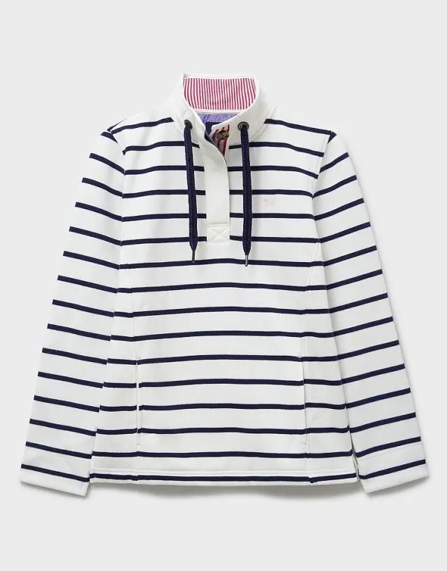 Crew Clothing Button Toggle Stripe Sweatshirt