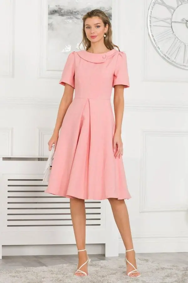 Valery Button Collar Dress