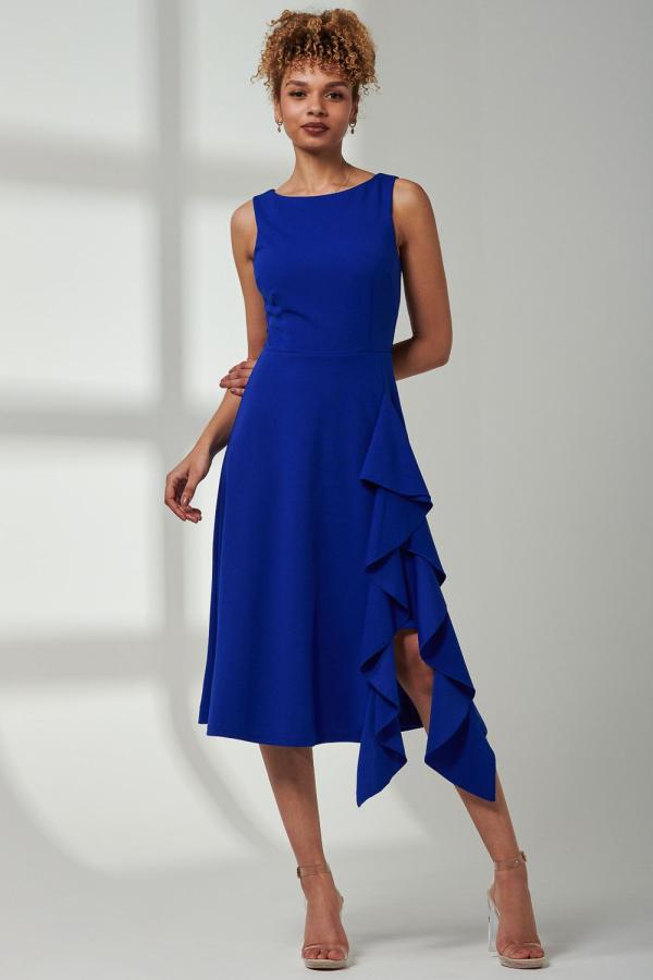 Haylen Frill Detail Midi Dress