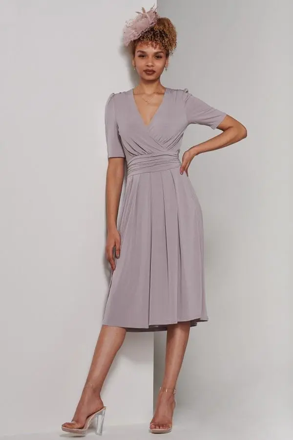 Bianca Half Sleeve Jersey Midi Dress