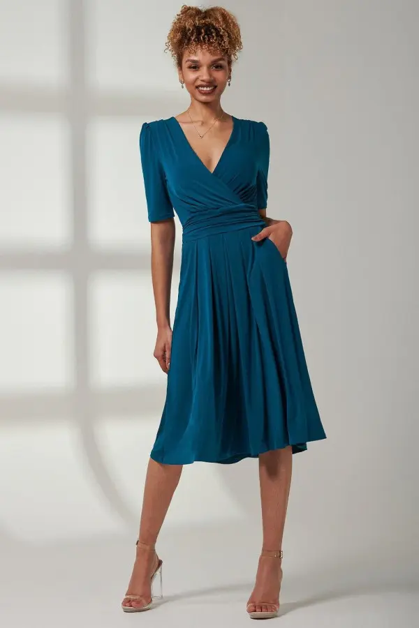 Bianca Half Sleeve Jersey Midi Dress