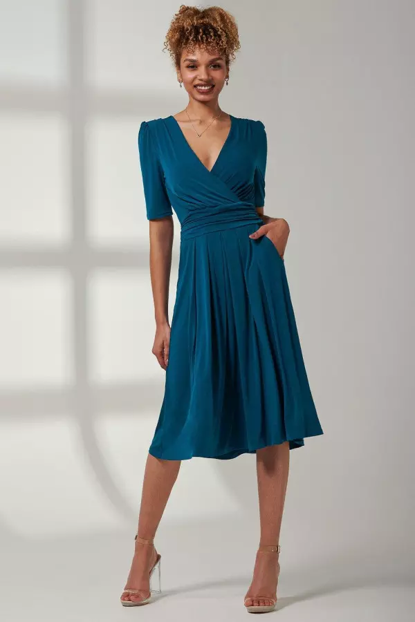Bianca Half Sleeve Jersey Midi Dress