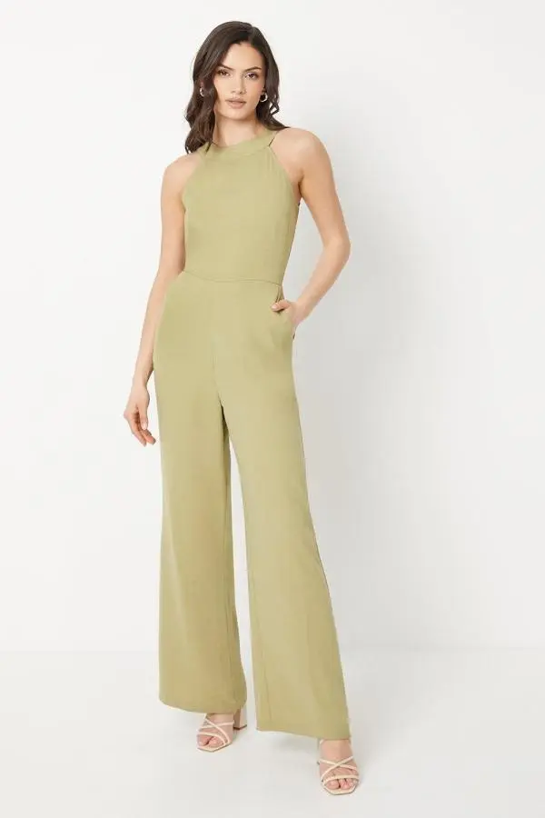 Crepe Halterneck Jumpsuit