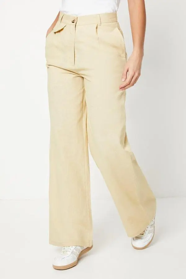 Petite Pocket Detail Trousers