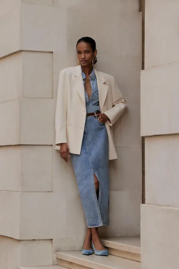 Denim Maxi Skirt