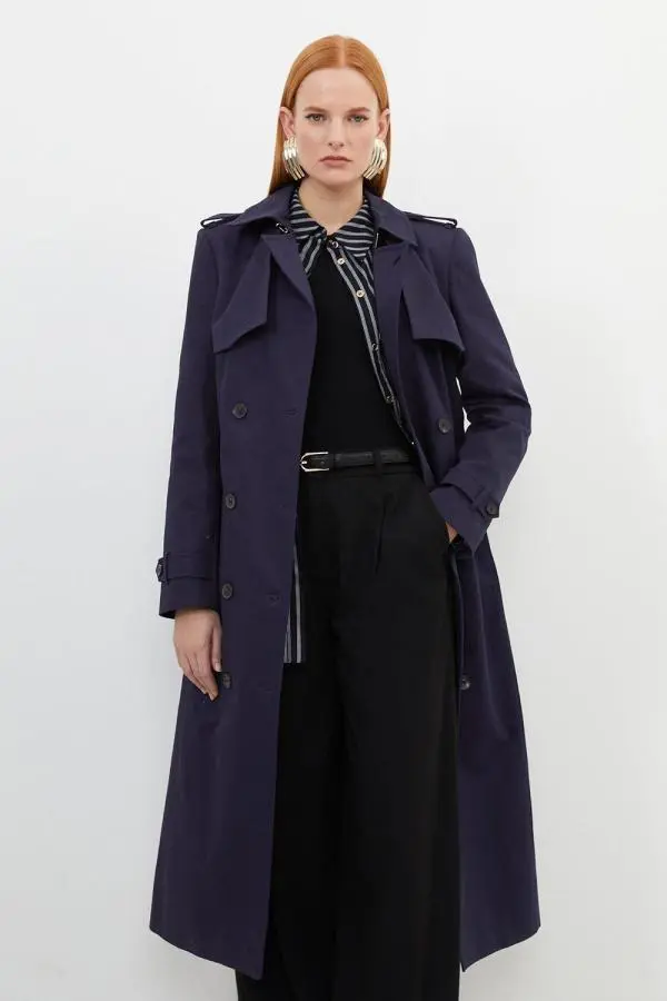 Tailored Belted Trench Coat